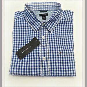 Brand New Boys TOMMY HILFIGER  Plaid Shirt Size 7